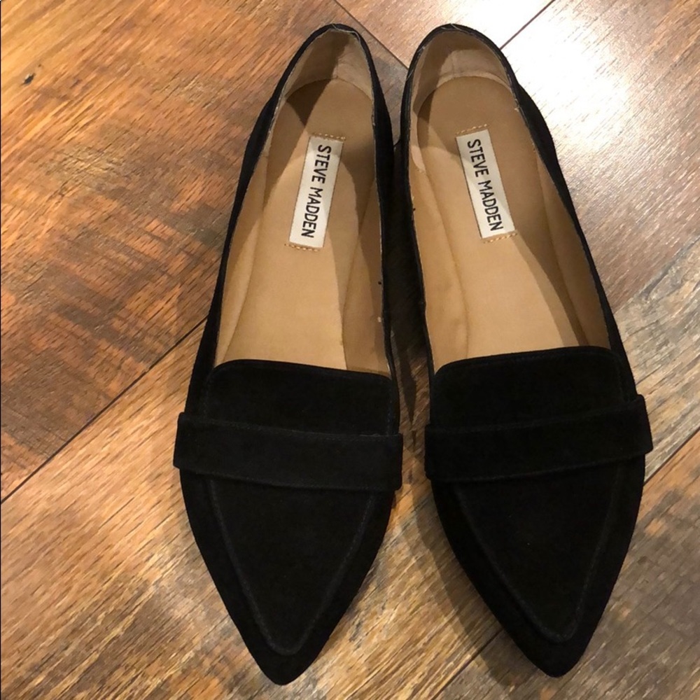 Steve Madden feathered penny loafer